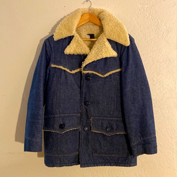 Sears | Jackets & Coats | 7s Vintage Roebucks Faux Shearling Denim
